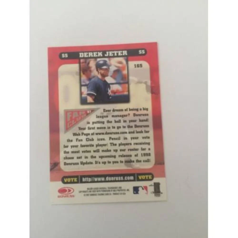 1997 Donruss Fan Club Derek Jeter Yankees #165 (029)